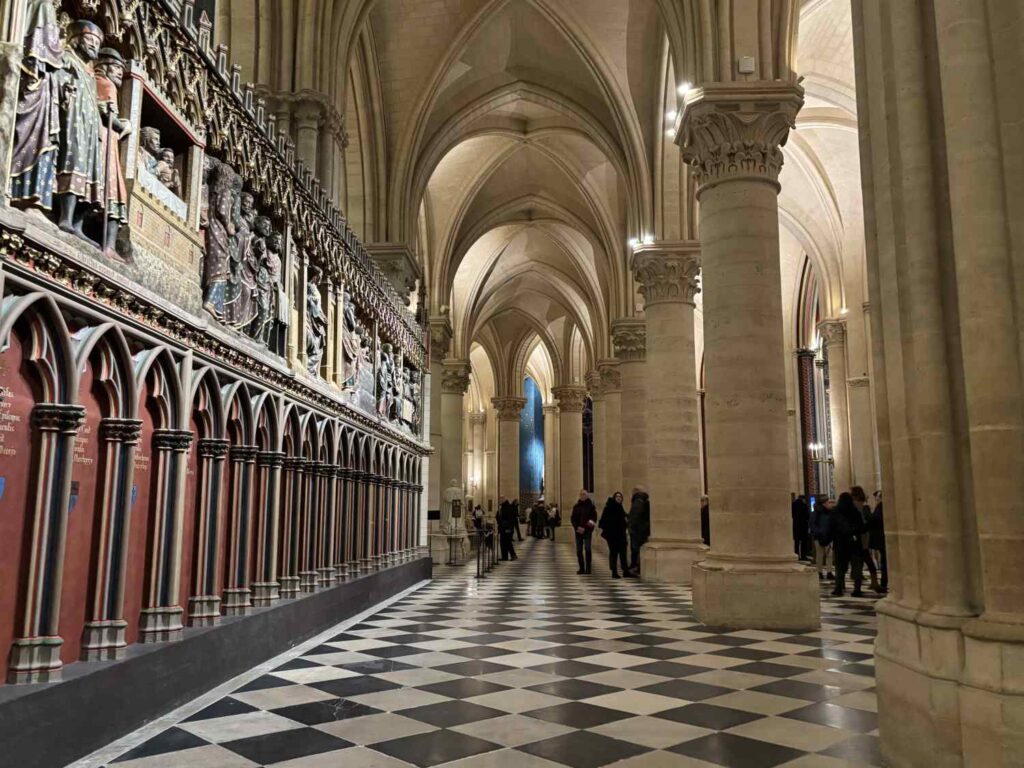 Visitors Inside Notre Dame