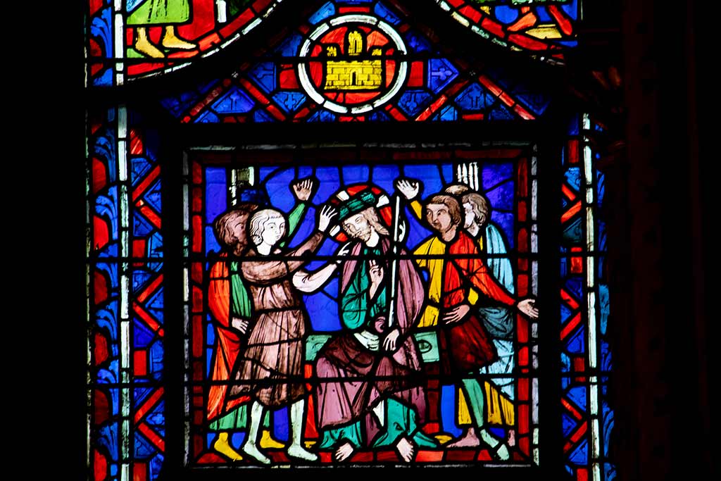Image of staiuned glass window in Sainte Chapelle PAris