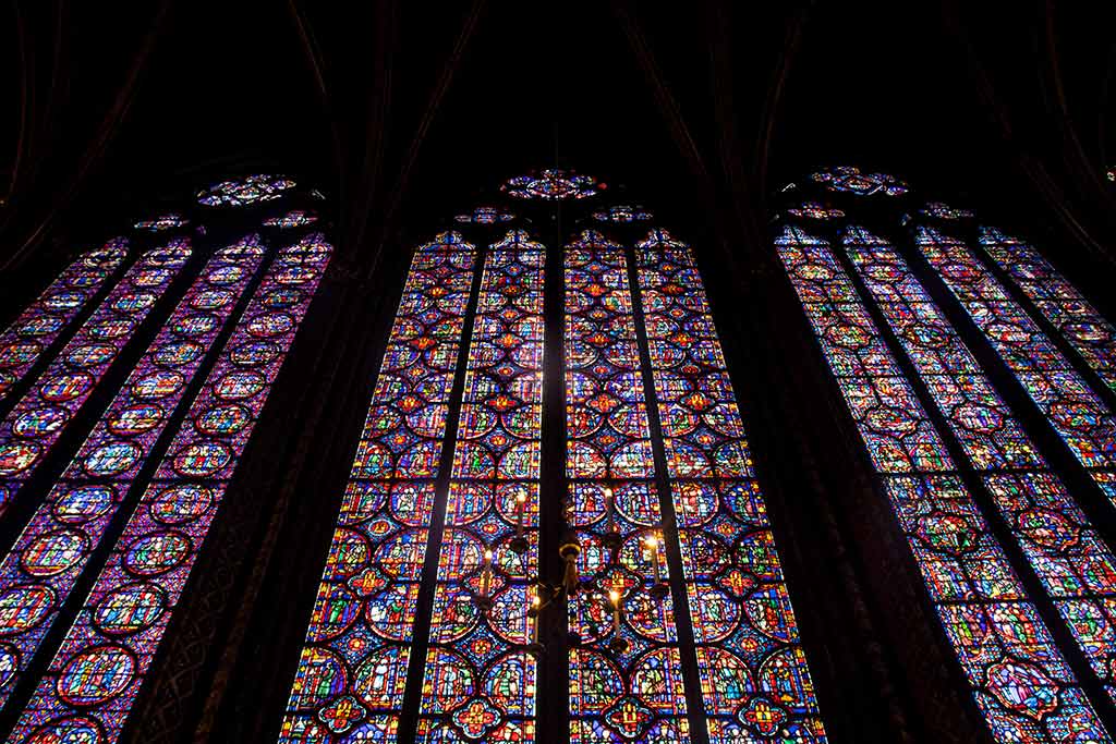 Image of windows in Sainte Chapelle Paris